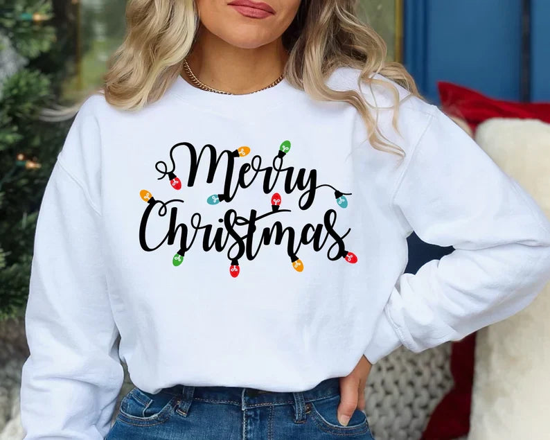 Christmas Lights Shirt, Merry Christmas Sweatshirt