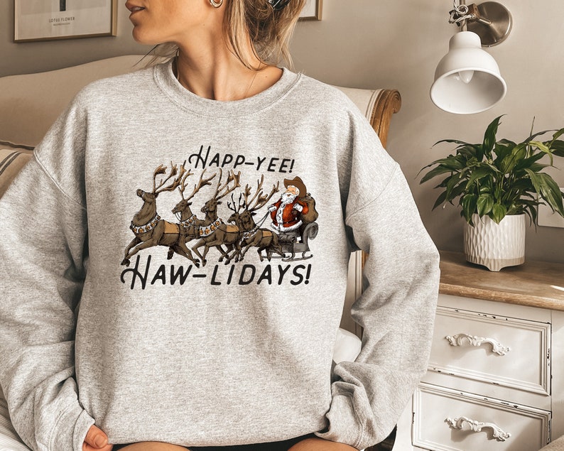 Happy Holidays Sweatshirt, Christmas Sweater,Cozy Winter Sweater