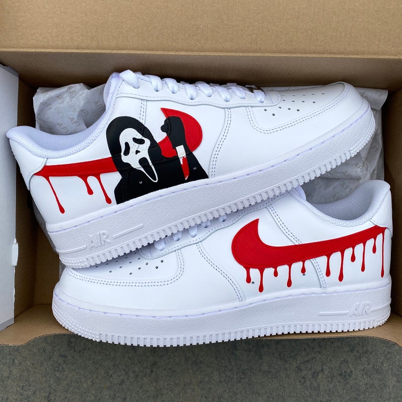 Scary Hand Painted Shoes