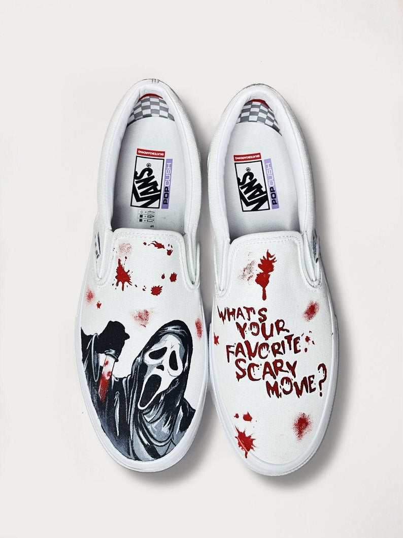 Custom Hand Painted Scream Shoes