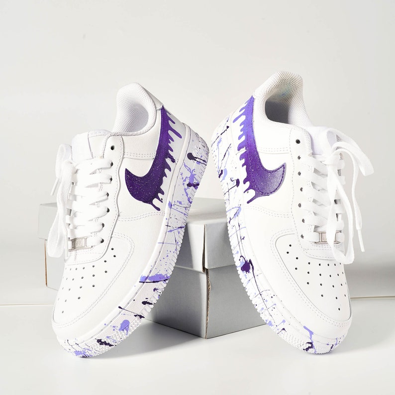 HandPainted Purple Drip Custom Shoes