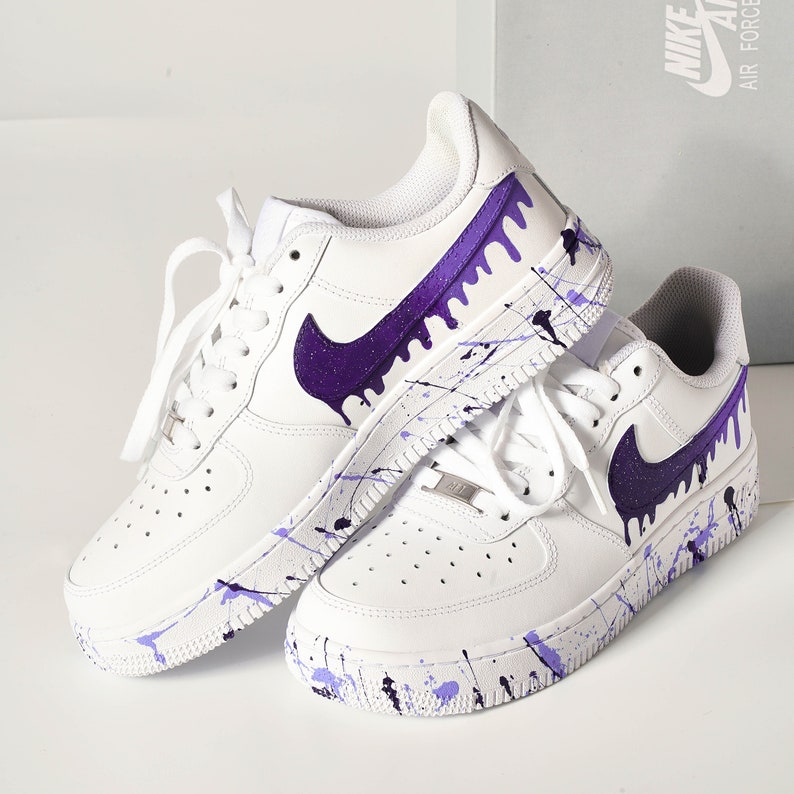 HandPainted Purple Drip Custom Shoes