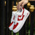 Custom Red Hand Painted White Red Shoes