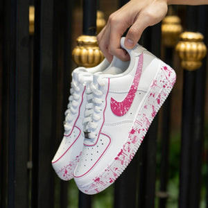 Custom Pink Hand Painted Splash Shoes