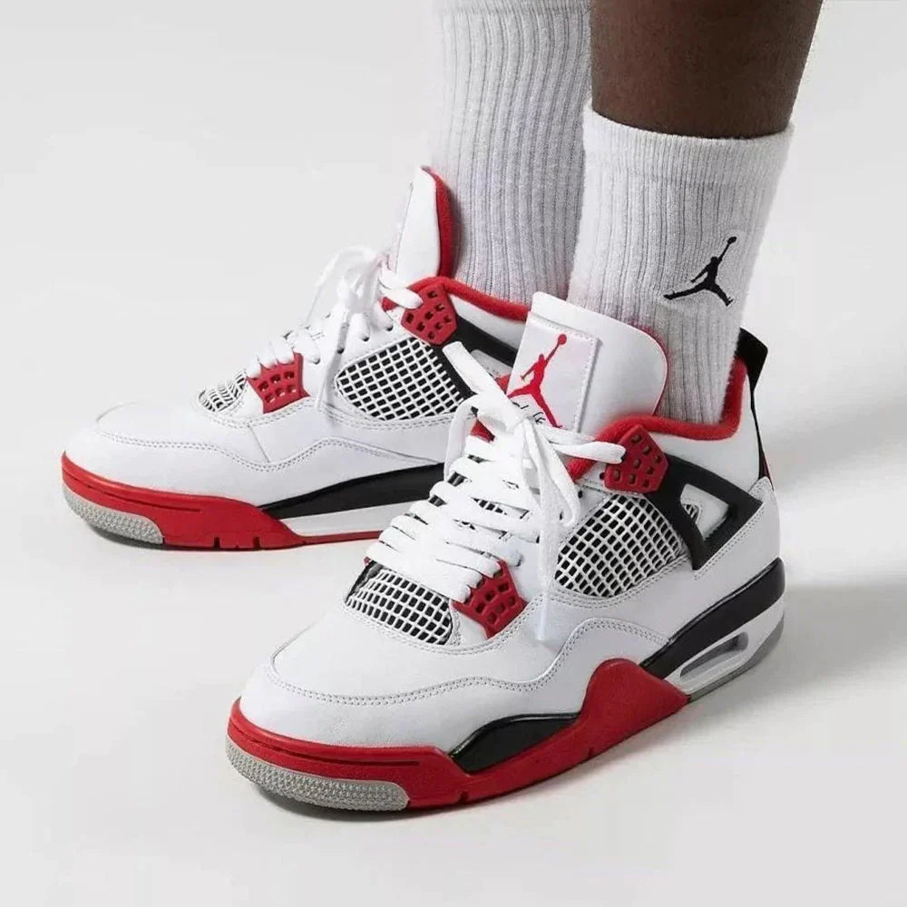 Custom Jd 4 Retro red White