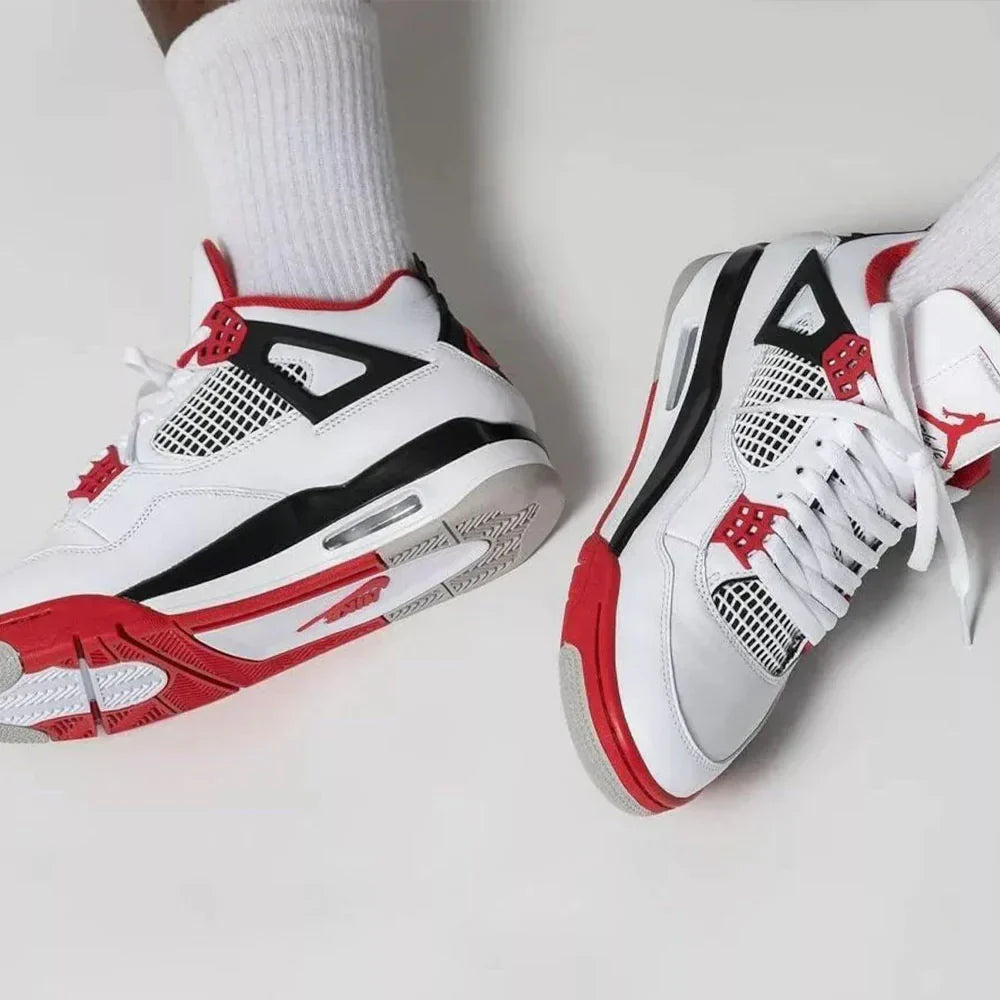 Custom Jd 4 Retro red White