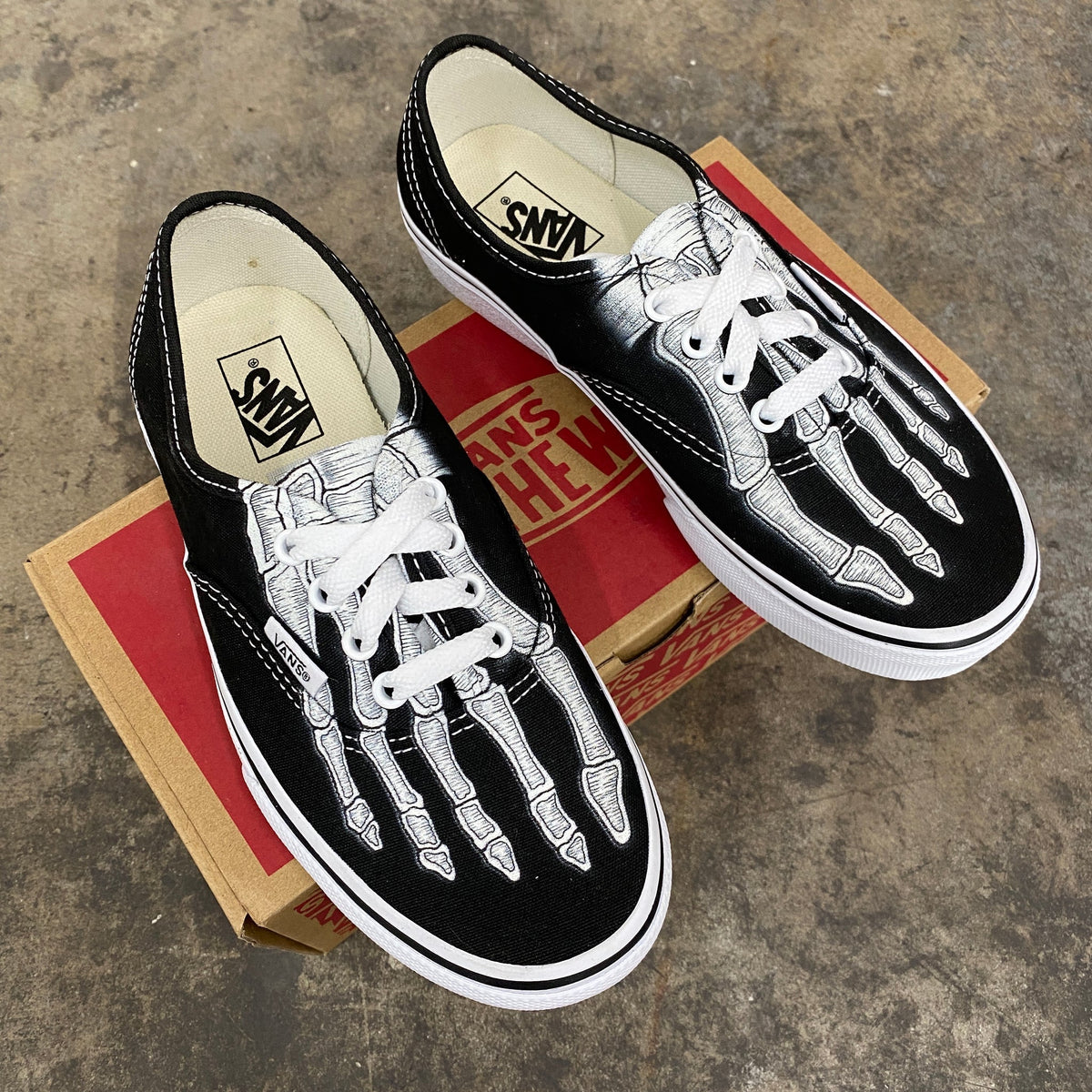 Custom Skeleton Boney Feet Shoes